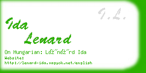 ida lenard business card